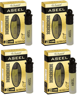 Al Nuaim Aseel Attar Pack of 4 (6 ml Each) Herbal Attar(Musk)