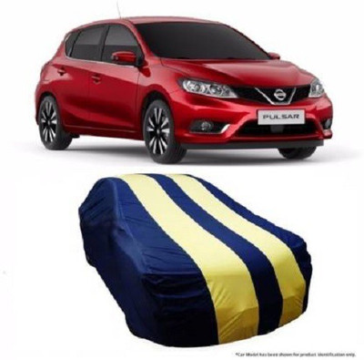 VK India Car Cover For Nissan Pulsar (Without Mirror Pockets)(Yellow, Blue)