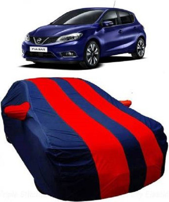 Star India Car Cover For Nissan Pulsar (With Mirror Pockets)(Red, Blue)