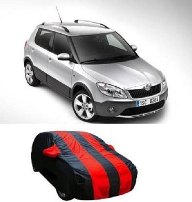 Star India Car Cover For Skoda Fabia (With Mirror Pockets)(Red, Black)