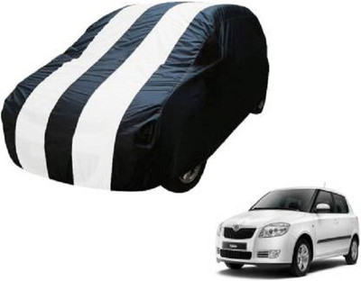 Star India Car Cover For Skoda Fabia (Without Mirror Pockets)(Black, White)