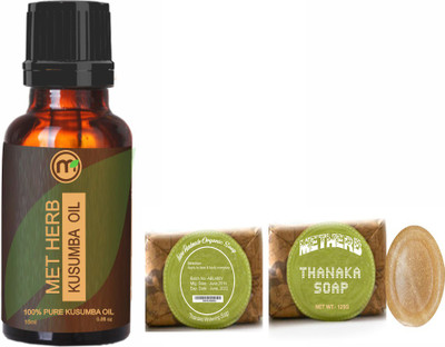 Metherb Kusumba Safflower Oil 15 ml Thanaka Saop 125g For Free(2 Items in the set)