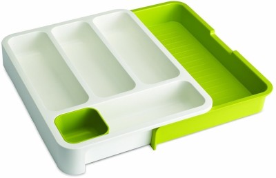 TOPHAVEN Empty Cutlery Box Drawer Case(Green  Holds 30 Pieces)