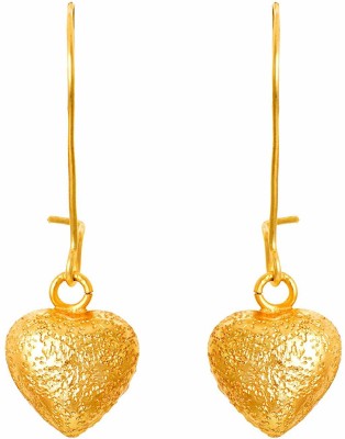 TAP Fashion Fusion Fashionable Valentine One Gram Gold Plated Designer Heart Shape Earring for Women & Girls Copper Drops & Danglers