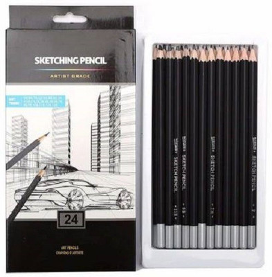 HOTCHPOTCH ARTIST QUALITY FINE ART DRAWING & SKETCHING PENCIL (H-14B) Pencil(Pack of 24)