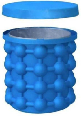 ANGLE SHOP 1 L Silicone Ice Cube Maker Bucket Revolutionary Space Saving Ice-Ball Maker Ice Bucket(Blue)