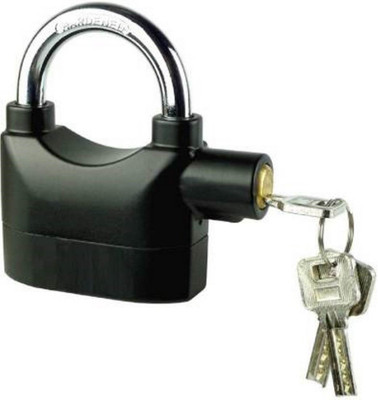 TSV Siren Alarm Lock With Keys Anti-Theft Security Safety Lock(Black)