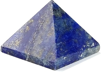 CRYSTU Natural Crystal Lapis Lazuli Pyramid for Reiki Healing / Grid and Aura Cleaning, Vastu Correction and Crystal Healing Stone Pyramid 10-15 mm Approx Decorative Showpiece  -  1.5 cm(Crystal, Blue)