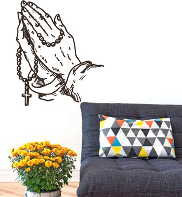fuzzy 50 cm jesus Self Adhesive Sticker(Pack of 1)