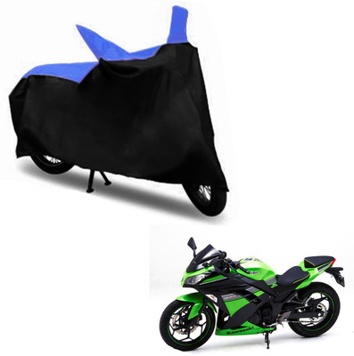 InayaAutoMotive Two Wheeler Cover for Kawasaki(Ninja 300, Black, Blue)