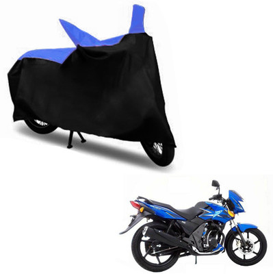 InayaAutoMotive Two Wheeler Cover for TVS(Flame SR125, Black, Blue)