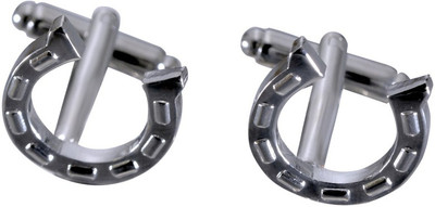 tiekart Stainless Steel Cufflink Set(Silver)