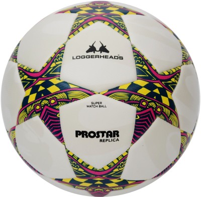 Loggerheads PROSTAR TEXTURED Football - Size: 5(Pack of 1, White)