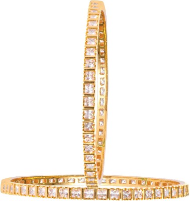 JSD Alloy Gold-plated Bangle(Pack of 2)