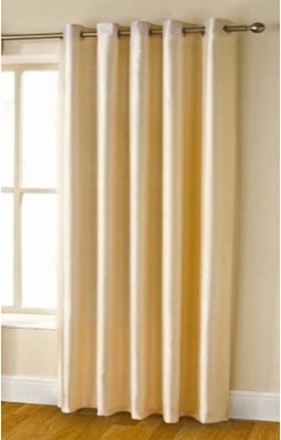 India Furnish 213.1 cm (7 ft) Polyester Semi Transparent Door Curtain Single Curtain(Plain, Solid, Cream)