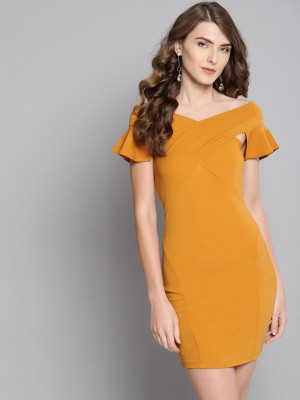 VENI VIDI VICI Women Bodycon Yellow Dress