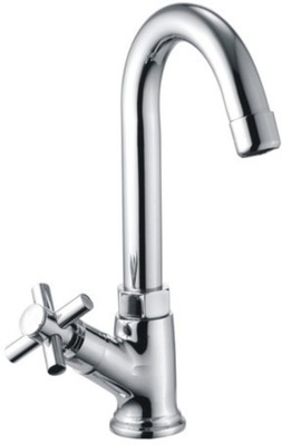 DRIZZLE Swan Neck Pillar Cock Corsa Brass Faucet Set