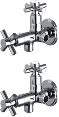 DRIZZLE Angle Cock 2 in 1Corsa Brass - Set of 2 Faucet Set