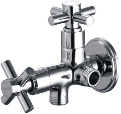 DRIZZLE Angle Cock Corsa 2 in 1 Brass Chrome Plated - Two Way Angle Cock Faucet Set