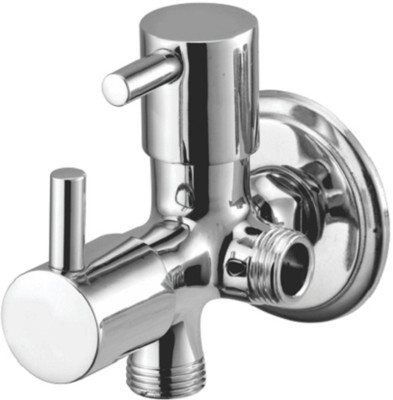 DRIZZLE Angle Cock 2 in 1 Flora Brass Faucet Set