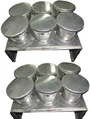 Rinkle Trendz Aluminium 12 Kulfi Moulds with 2 Stand Silver Steel Ice Ball Tray(Pack of14)