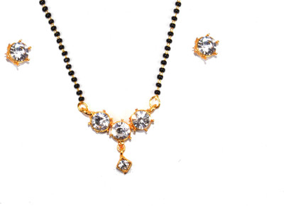 Frolics India Alloy White, Black, Gold Jewellery Set(Pack of 1)