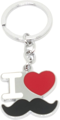 Trunkin Fancy I Love Big Moustache Mooch Keychain Key Chain
