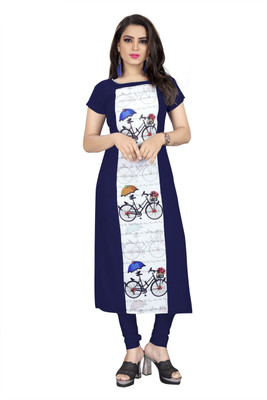 rivafashion Formal Self Design Women Kurti(Pack of 25, Blue)