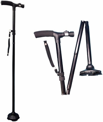 FIVANIO Portable Aluminium Alloy Handle Professional LED Folding Walking Stick Walking Stick