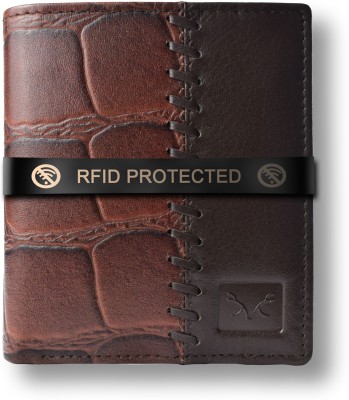 AL FASCINO Men Brown Genuine Leather Wallet(6 Card Slots)