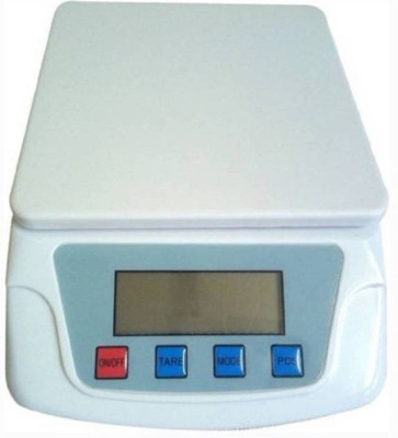 D-DEVOX Ts-200v White Electronic Digital 10kg With Inbuilt Batteries included Weighing Scale(White)