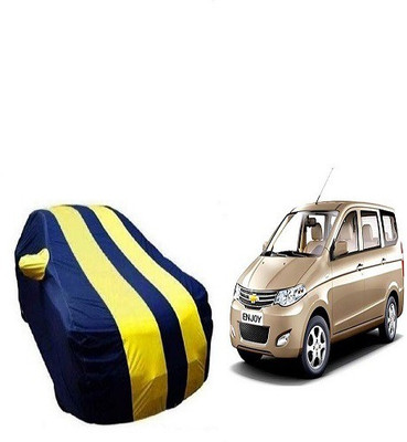 Frap Car Cover For Chevrolet Enjoy (With Mirror Pockets)(Yellow, Blue)