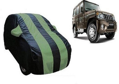 Frap Car Cover For Mahindra Bolero (With Mirror Pockets)(Green, Blue)