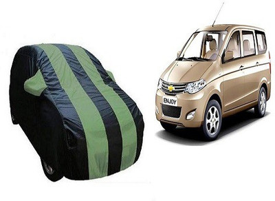 Frap Car Cover For Chevrolet Enjoy (With Mirror Pockets)(Green, Blue)