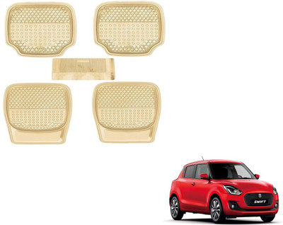 Auto Hub PVC (Polyvinyl Chloride), Plastic Standard Mat For  Maruti Suzuki New Swift(Beige)
