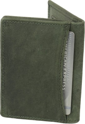 Jungler RFID Blocking Genuine Hunter Leather Credit Card Holder Business Card Book Visiting Card Holder Business Card Folder Leather - Card Cover Visiting Cards ID Identity Card Storage (Color-Olive) 50 Card Holder(Set of 1, Green)