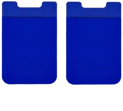 StealODeal Blue |Pack of 2| Multipurpose Adhesive Phone Jacket Card & Earphone 3 Card Holder(Set of 2, Blue)