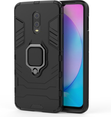 ELEF Back Cover for Oneplus 6T Stealth Defence Shock Protection and 3-in-1 Metal Ring Stand(Black, Rugged Armor, Pack of: 1)