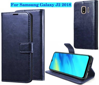Nuvak Flip Cover for Samsung Galaxy J2 2018(Blue, Shock Proof, Pack of: 1)