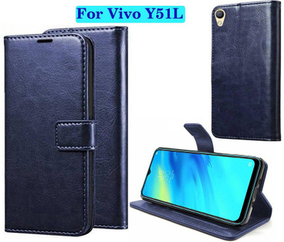 Wynhard Flip Cover for VIVO Y51L(Blue, Shock Proof, Pack of: 1)