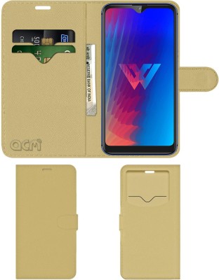 ACM Flip Cover for Lg W30(Gold, Cases with Holder, Pack of: 1)
