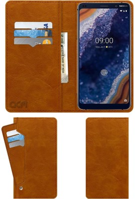 ACM Flip Cover for Nokia 9 Pureview(Gold, Cases with Holder, Pack of: 1)