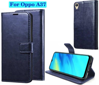 FARMAISH Flip Cover for Oppo A37f, Oppo A37(Blue, Shock Proof, Pack of: 1)