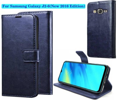 FARMAISH Flip Cover for Samsung Galaxy J2-6 (New 2016 Edition) - Attractive Navy Blue(Blue, Shock Proof, Pack of: 1)