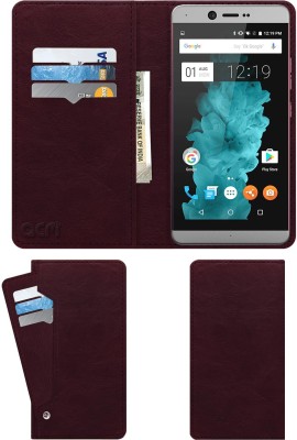 ACM Flip Cover for Smartron T Phone(Maroon, Cases with Holder, Pack of: 1)