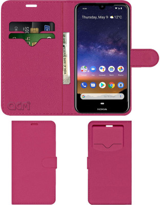 ACM Flip Cover for Nokia 2.2(Pink, Cases with Holder, Pack of: 1)
