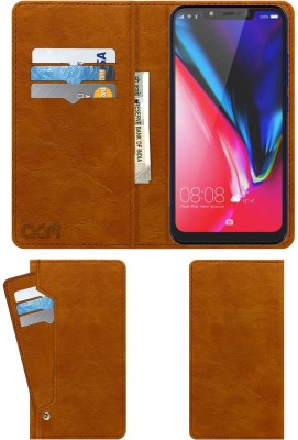 ACM Wallet Case Cover for Tecno Camon I Sky 3(Gold, Cases with Holder, Pack of: 1)