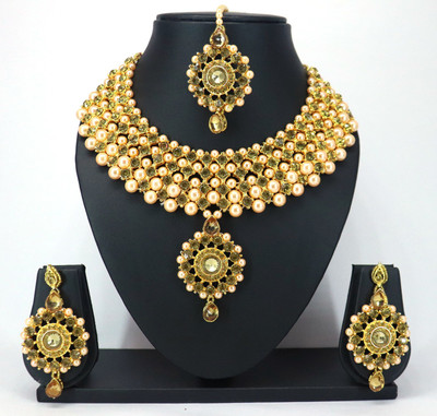 3SIX5 Alloy White, Green Jewellery Set(Pack of 1)