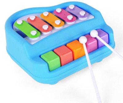 jmv Musical Xylophone and Mini Piano, Non Toxic, Non-battery(Blue)