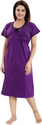 Lovira Women Maternity/Nursing Nighty(Purple)